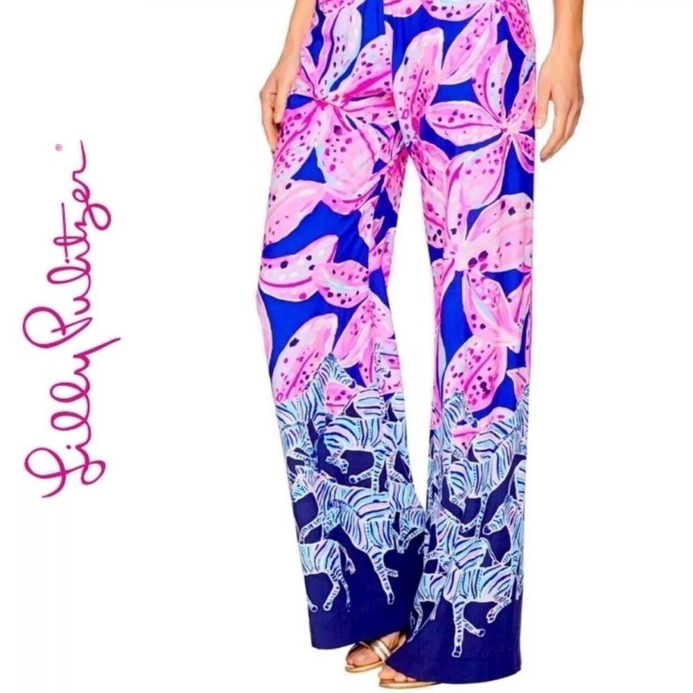 Lilly Pulitzer | Women's Bal Harbour Palazzo Pants Purple Wild Child Size XXS
